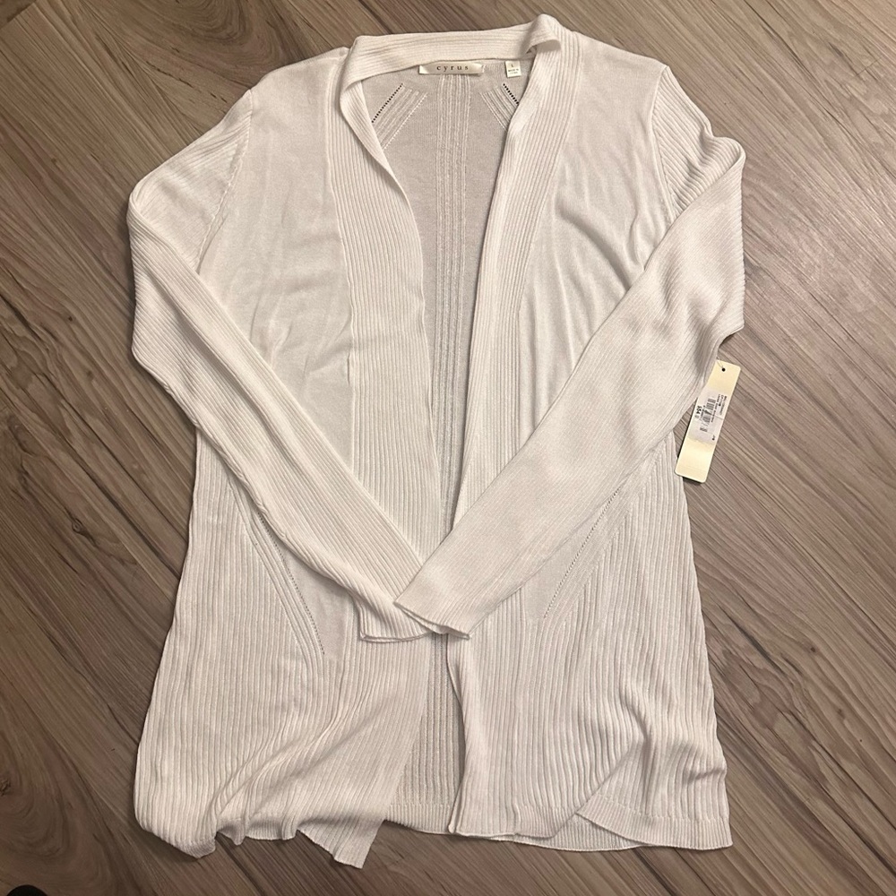 NWT white cardigan